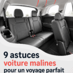 Une famille heureuse en voiture pendant un road trip
