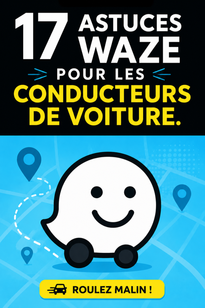 Une capture d'écran de l'application Waze montrant un itinéraire de conduite sur un smartphone.