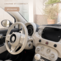 Vue de l'intérieur moderne et élégant d'une Fiat 500 cabriolet