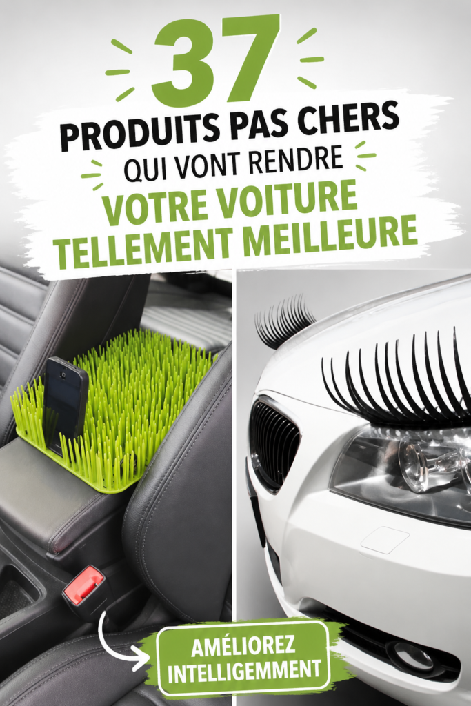 Accessoires variés pour améliorer le confort d'une voiture