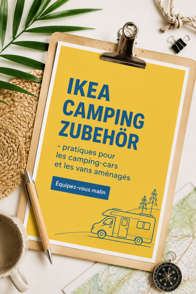 Intérieur d'un camping-car aménagé avec des accessoires IKEA