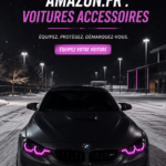 Femme examinant des accessoires pour voiture sur un site e-commerce
