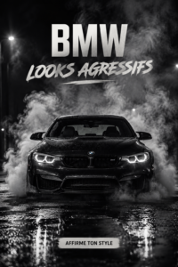 Une BMW au design agressif et moderne, mettant en avant ses lignes audacieuses sur une route naturelle.