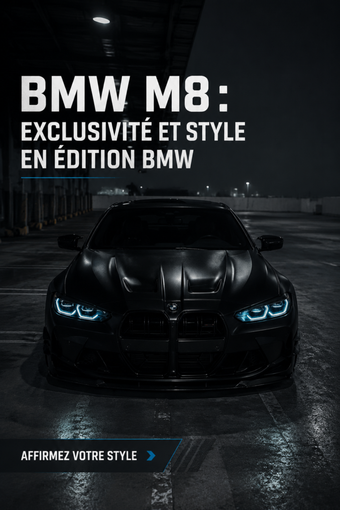 BMW M8 personnalisé avec une finition élégante et sportive