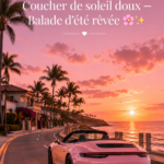 Un chemin de campagne au coucher de soleil doux en été