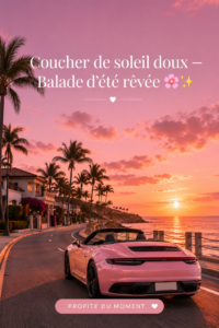 Un chemin de campagne au coucher de soleil doux en été