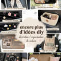 Intérieur d'une voiture décorée de manière créative avec des accessoires DIY