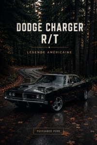 Image de la Dodge Charger R/T sur route, mettant en avant son design sportif et élégant.