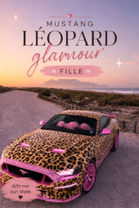 Illustration d'une panthère léopard glamour dans un paysage naturel