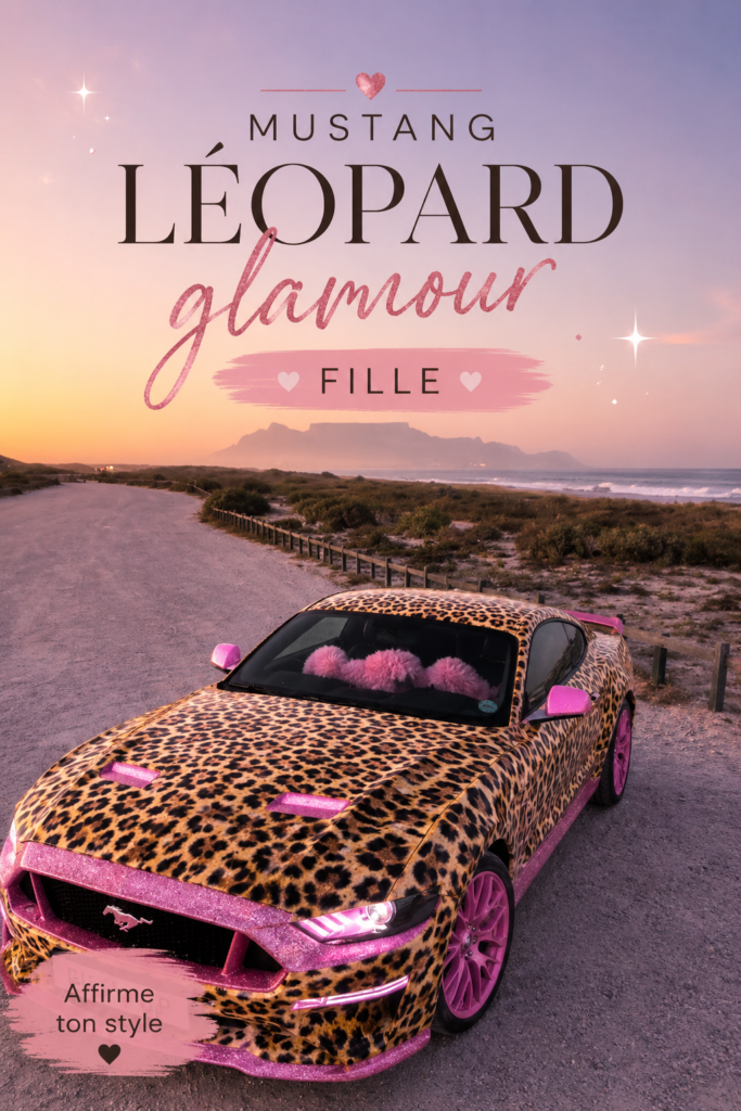 Illustration d'une panthère léopard glamour dans un paysage naturel