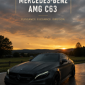 Mercedes-AMG C63 vue de l'extérieur, illustrant son design élégant et sportif.