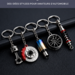 Porte-clés de voiture originaux en différentes couleurs et styles.