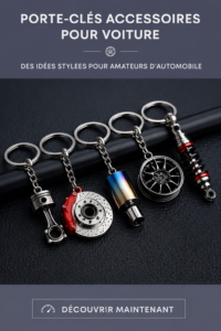 Porte-clés de voiture originaux en différentes couleurs et styles.