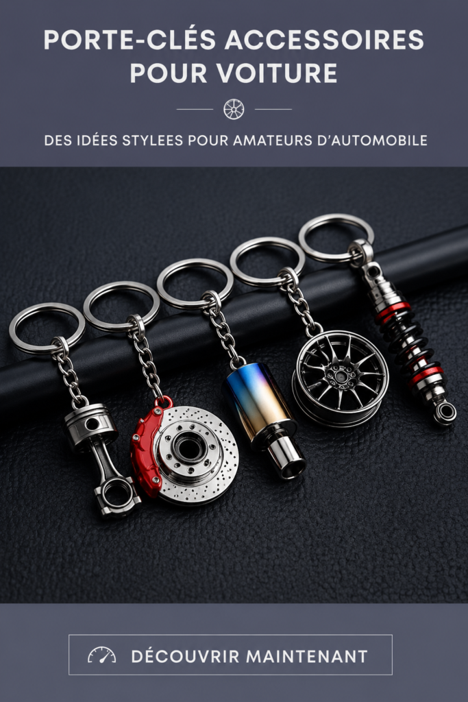 Porte-clés de voiture originaux en différentes couleurs et styles.