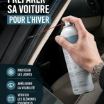 Voiture prête pour l'hiver avec une housse protectrice, illustration du préparatif hivernal.