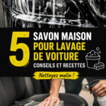 Savon fait maison pour laver une voiture dans un seau