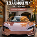 Une Tesla Model 3 garée dans un quartier moderne, représentant l'innovation automobile.