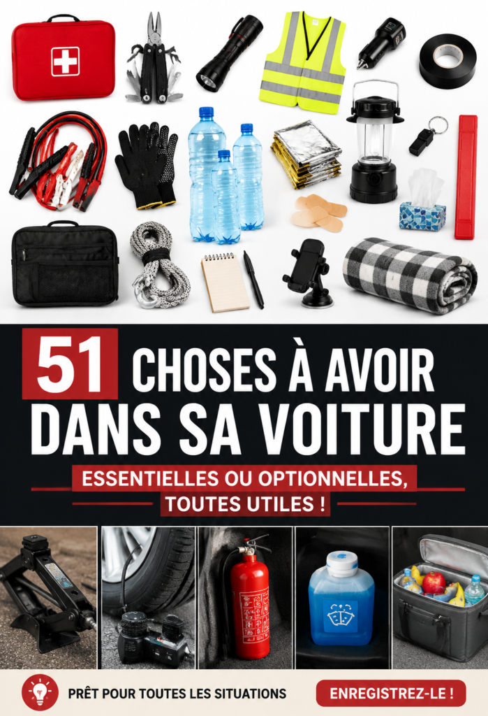 Des objets essentiels à avoir dans sa voiture pour un voyage serein