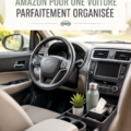 Image d'une voiture bien organisée avec des accessoires pratiques d'Amazon.