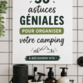 Aperçu d'un camping bien organisé avec tente et équipement