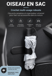 Crochet multifonction pour voiture, idéal pour l'organisation
