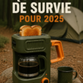 Équipement de survie moderne prêt pour 2025 sur une table