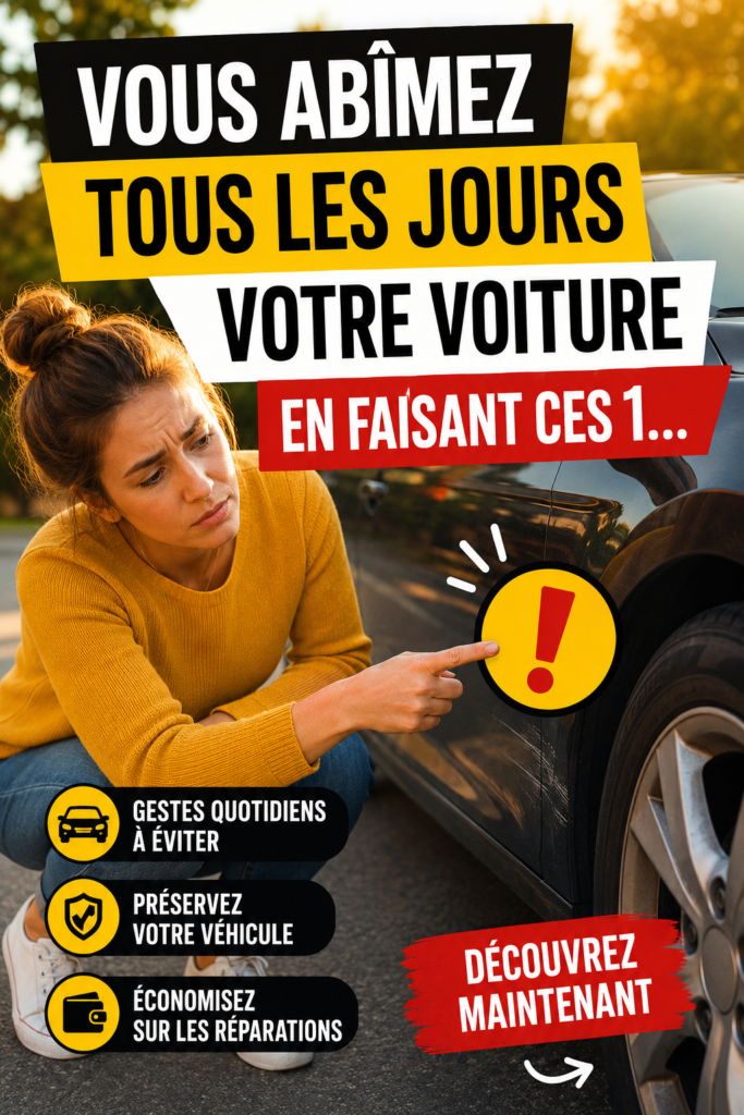 Une femme inspecte l'intérieur de sa voiture pour éviter les erreurs d'entretien.