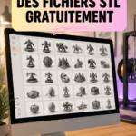 Fichiers STL pour impression 3D sur un écran d'ordinateur