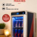 Mini frigo Red Bull avec des boissons fraîches à l'intérieur, parfait pour la maison