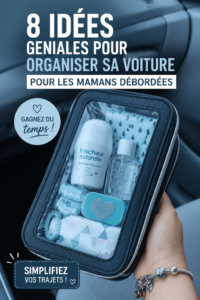 Une voiture bien organisée avec des compartiments et accessoires de rangement