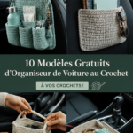 Modèles de crochet d'organisateur pour voiture en tissus colorés