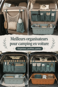 Un organisateur de siège arrière pratique pour voiture, idéal pour le camping