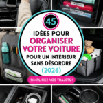 Une voiture intérieure bien rangée avec des accessoires de rangement pratiques