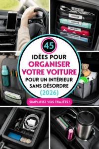 Une voiture intérieure bien rangée avec des accessoires de rangement pratiques