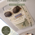 Housses de pad cousues avec des tissus colorés et motifs élégants.