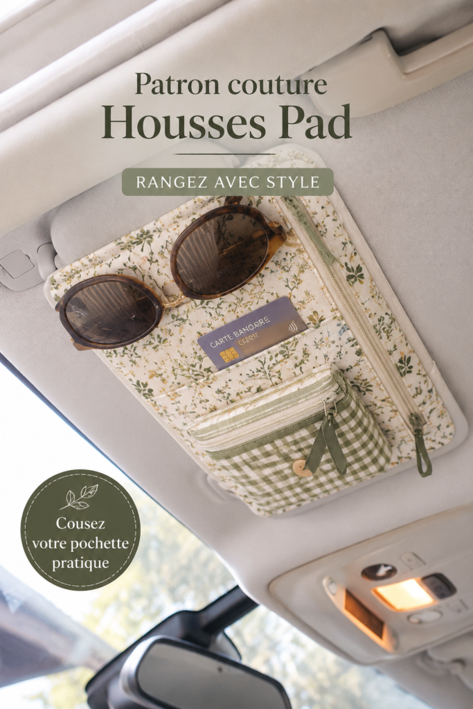Housses de pad cousues avec des tissus colorés et motifs élégants.