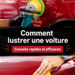 Une femme polissant sa voiture avec soin pour un éclat parfait.