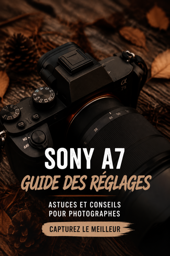 Réglages de l'appareil photo Sony A7 avec des astuces de photographie.