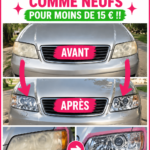 Phares de voiture restaurés et brillants après traitement