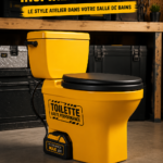Déco de toilettes originale inspirée par les outils de bricolage