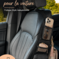 Une voiture bien rangée avec des accessoires auto pratiques achetés sur Amazon