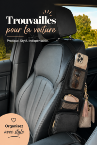Une voiture bien rangée avec des accessoires auto pratiques achetés sur Amazon