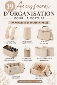 Collection d'accessoires de rangement pour voiture