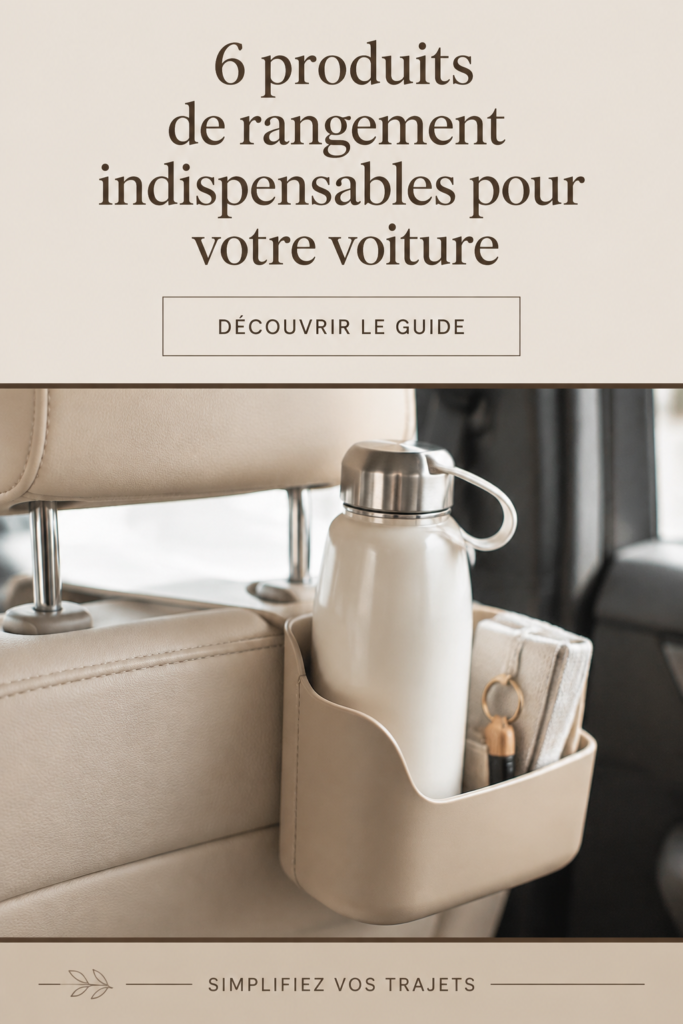 Image d'une voiture bien organisée avec des accessoires de rangement