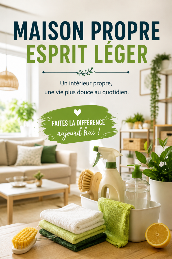 Une personne nettoyant une cuisine avec des produits écologiques