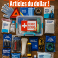 Boîte d'accessoires auto bien organisée avec divers outils et produits de nettoyage.