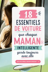 Capture d'une voiture bien organisée avec des accessoires pratiques pour mamans.