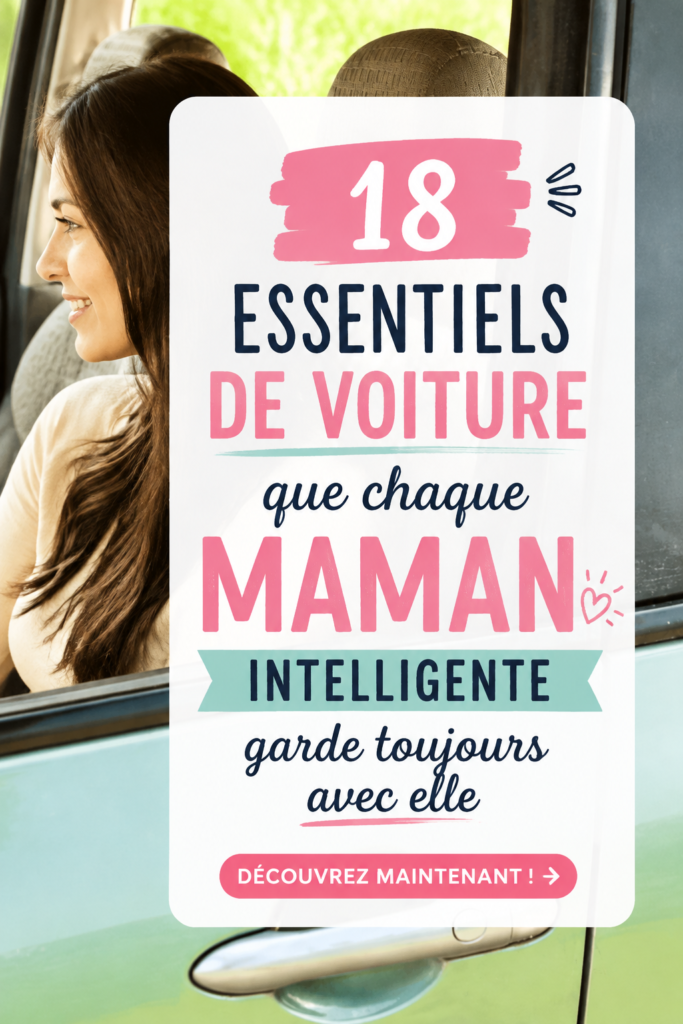 Capture d'une voiture bien organisée avec des accessoires pratiques pour mamans.