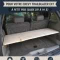 Étagère de chargement amovible construite dans un SUV Chevrolet Trailblazer, optimisant l'espace de rangement.
