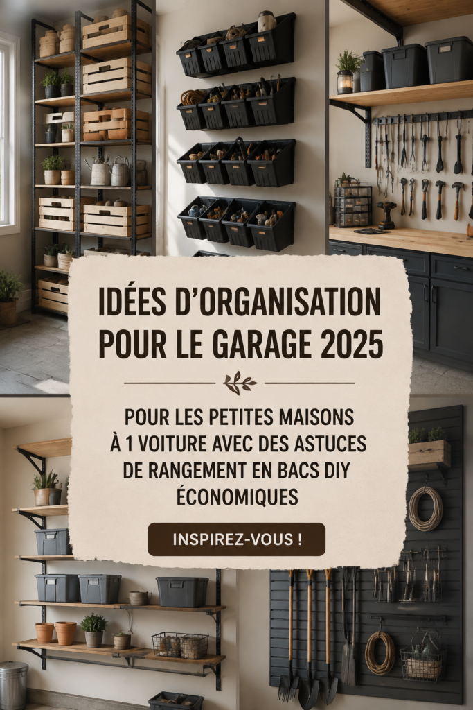 Un garage bien organisé avec des solutions de rangement pratique et abordable
